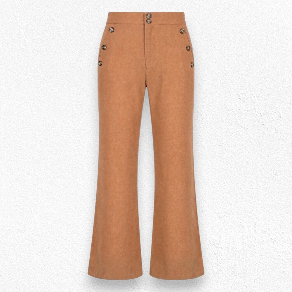 Jen's Pirate Booty Gwen Sunburn Linen High Rise Wide Leg Pants Size Medium NWT